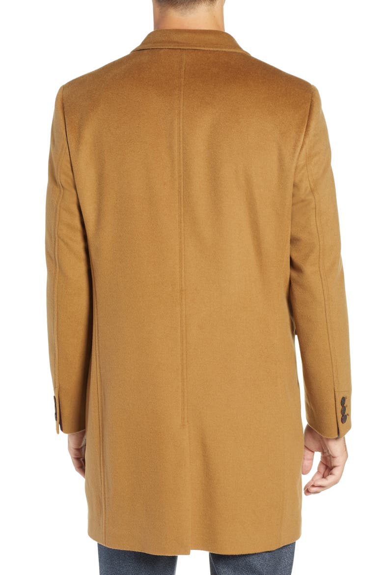 Swish Wool & Cashmere Overcoat, Alternate, color, CAMEL