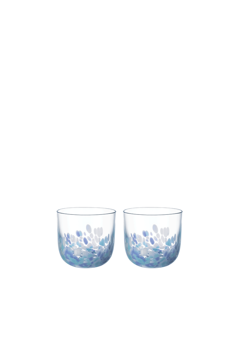 Like Confetti Aqua Water / Juice Tumbler Pair, Main, color, Blue Green