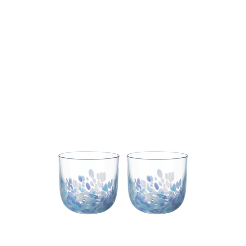 Like Confetti Aqua Water / Juice Tumbler Pair