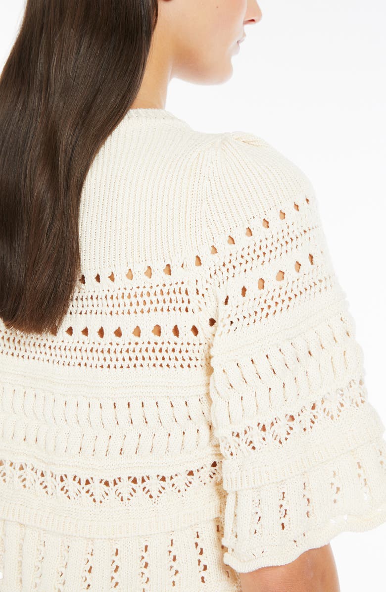 Weekend Max Mara Mixed Stitch Cotton Sweater, Alternate, color, 