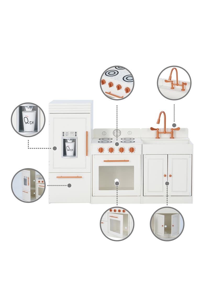 Little Chef Paris Classic Kitchen Playset, Alternate, color, WHITE / ROSE GOLD