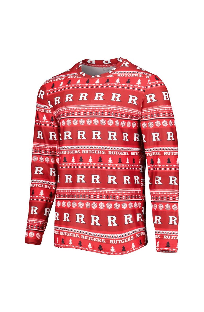 CONCEPTS SPORT Men's Concepts Sport Scarlet Rutgers Scarlet Knights Swivel Long Sleeve T-Shirt & Pants Sleep Set, Alternate, color, Scarlet