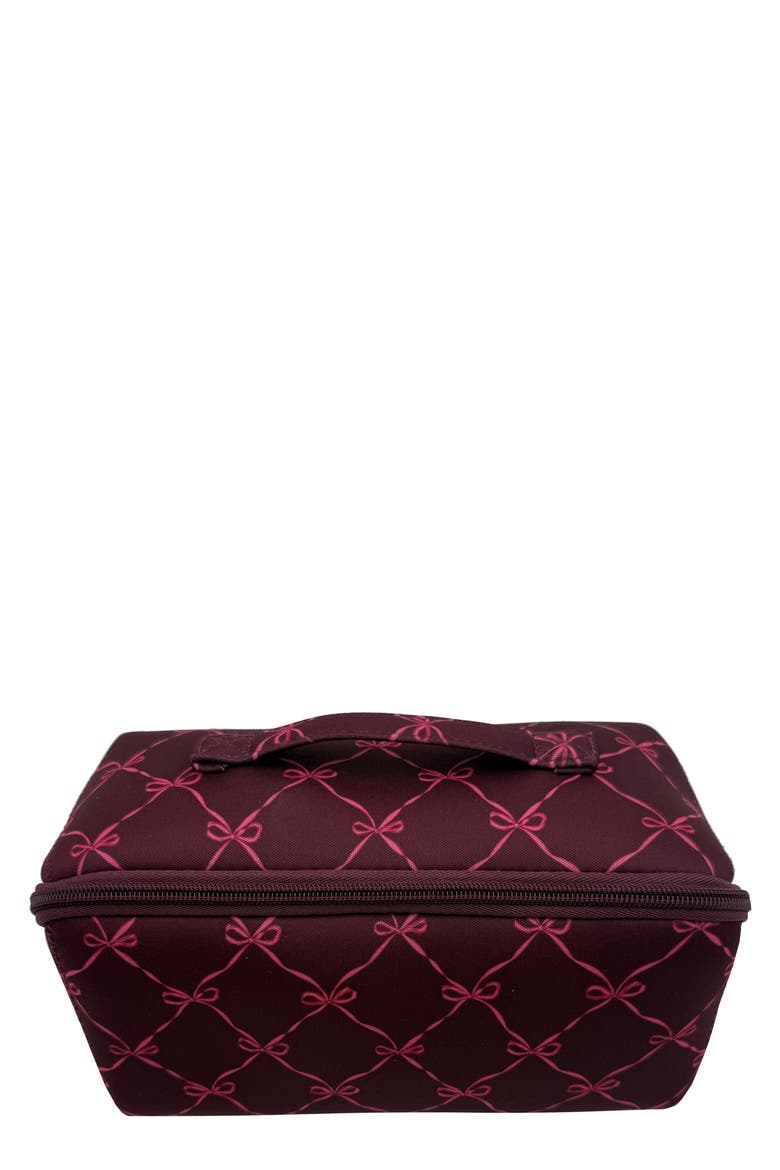 Khatie Large Cosmetic Case, Main, color, BURGUNDY