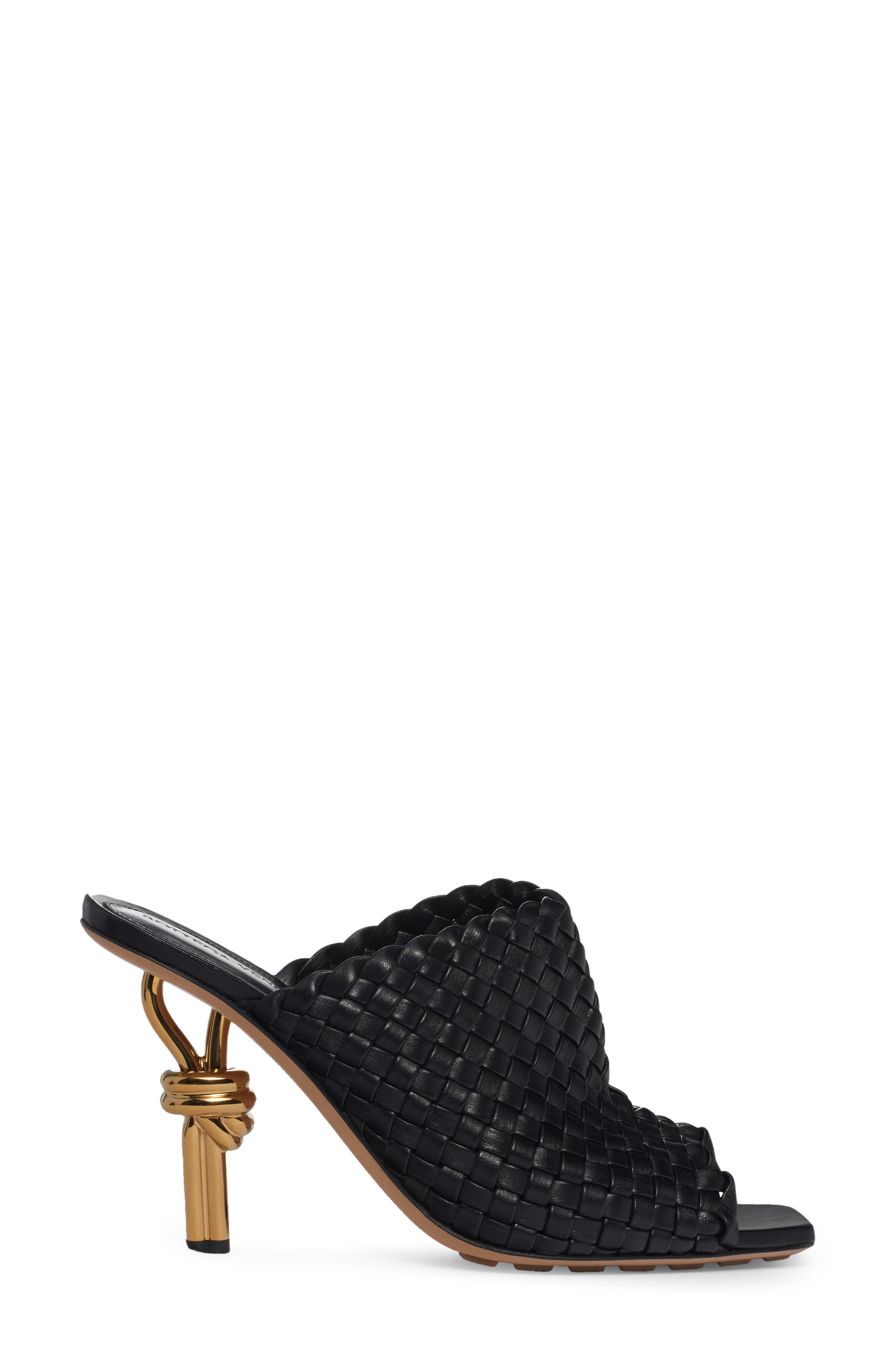 Bottega Veneta Knot Heel Intrecciato Slide Sandal, Alternate, color, 