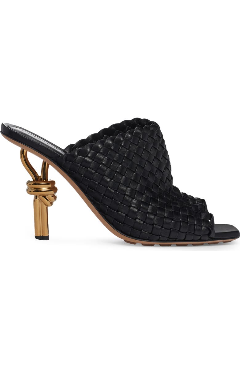 Bottega Veneta Knot Heel Intrecciato Slide Sandal, Alternate, color,