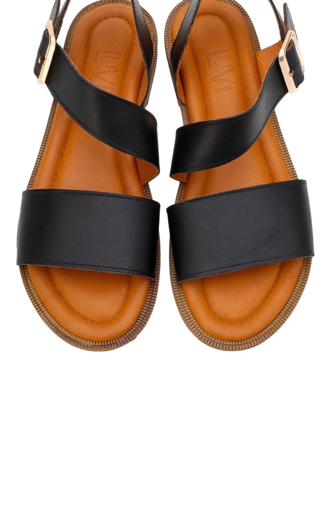Forever & Always Shoes Majesty Leather Sandal, Alternate, color, Black Leather