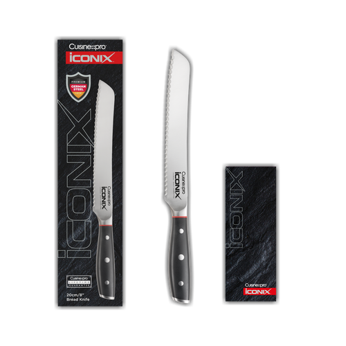 Cuisine::pro Iconix 8" Bread Knife In Black