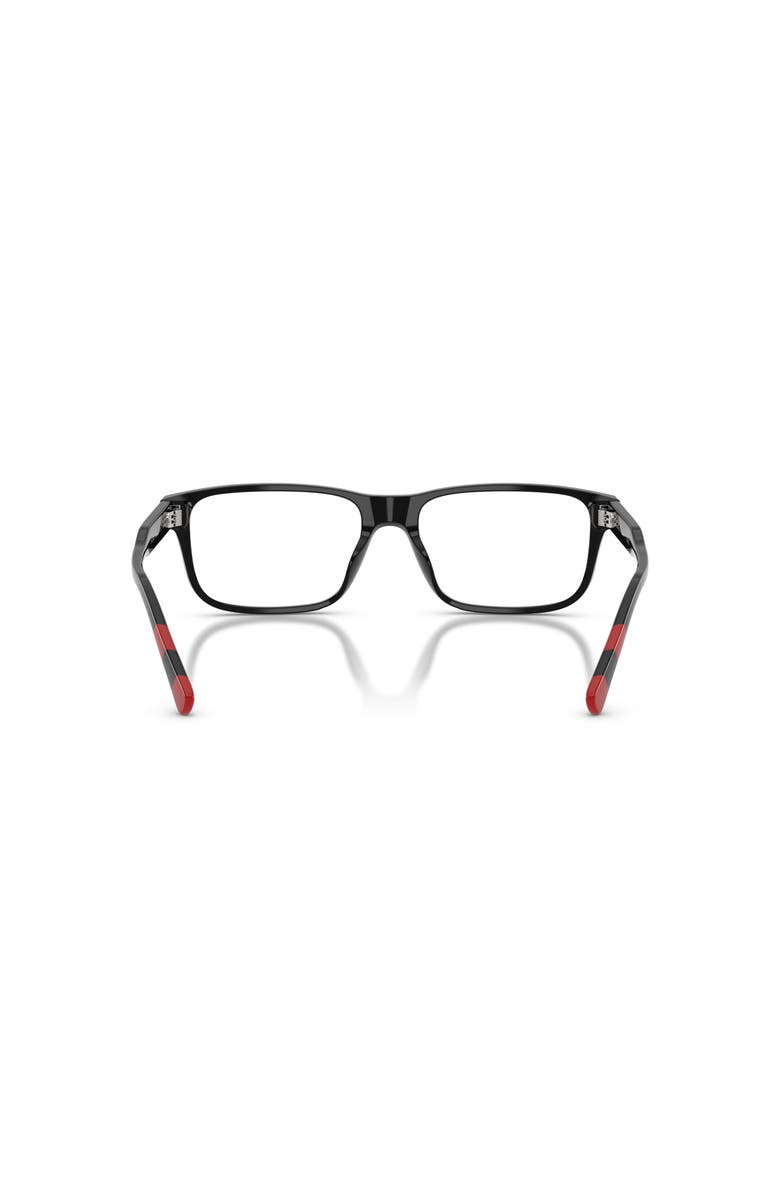 Polo Ralph Lauren 55mm Rectangle optical glasses, Alternate, color, Black