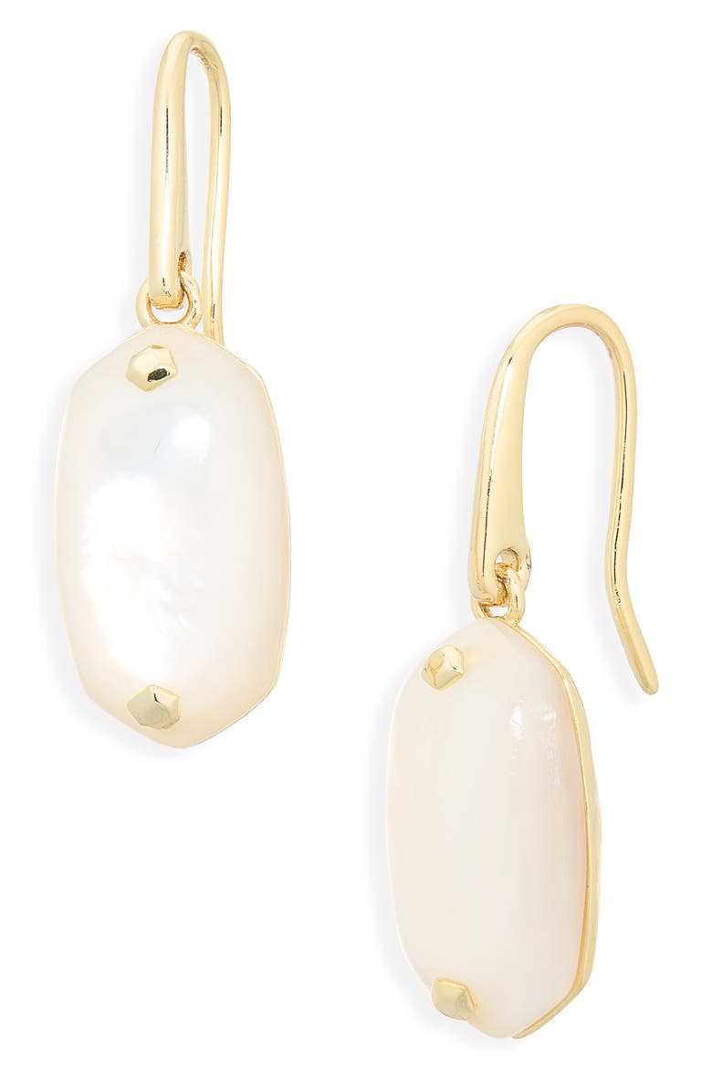 Lee Rivet Drop Earrings, Main, color, GOLD IVORY MOP