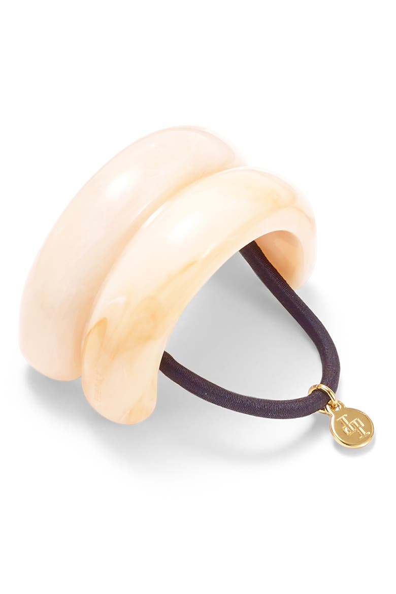 Marbleized Double Arch Hair Tie, Main, color, PEACH