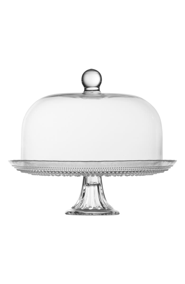 Fortessa Jupiter Domed Glass Cake Stand, Main, color, Clear
