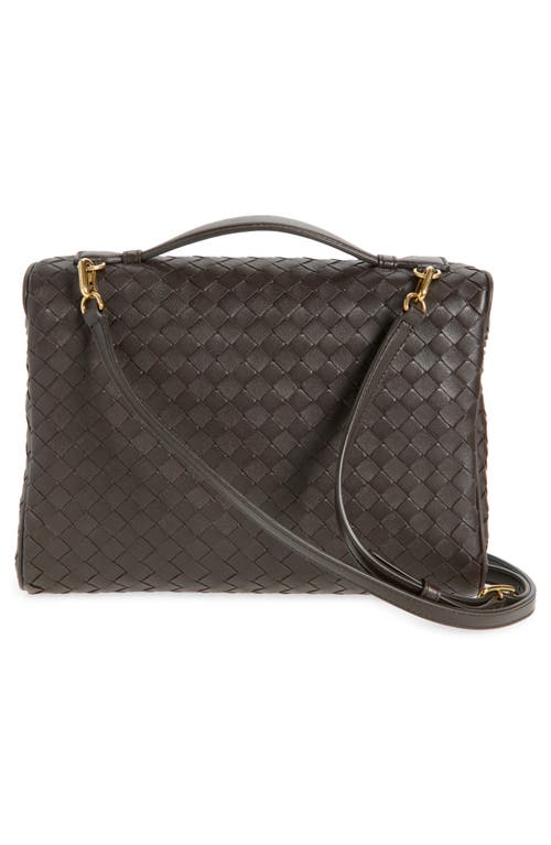 Bottega Veneta Soft Vanity Intrecciato Leather Vanity Case In Brown