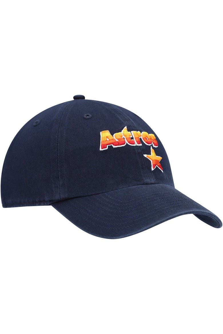 Men's '47 Navy Houston Astros Logo Cooperstown Collection Clean Up Adjustable Hat, Alternate, color, Navy