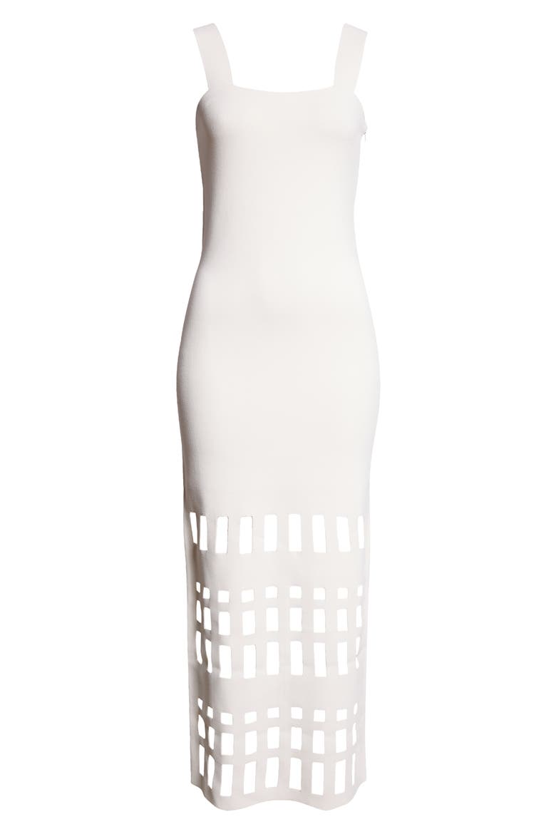 Cutout Milano Knit Gown, Alternate, color, ECRU