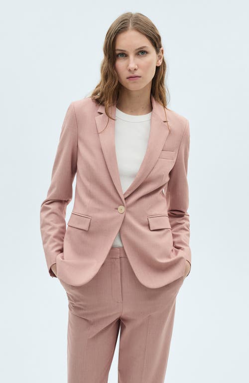 Mango Straight Leg Pants In Pastel Pink