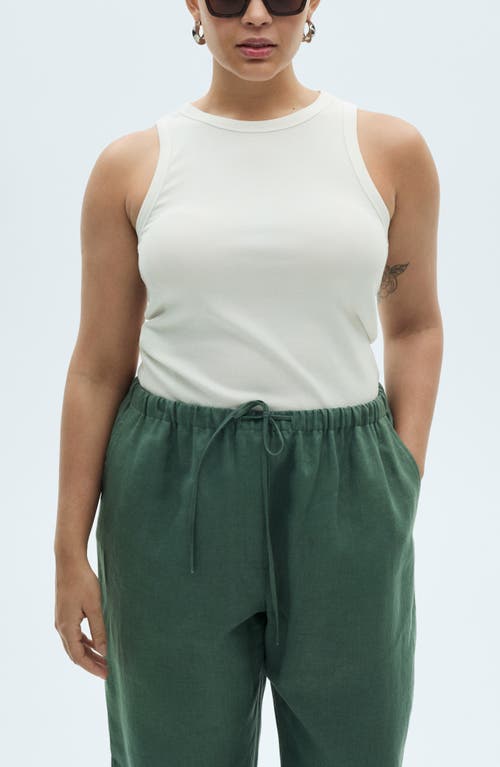 MANGO MANGO MUSGO LINEN DRAWSTRING PANTS
