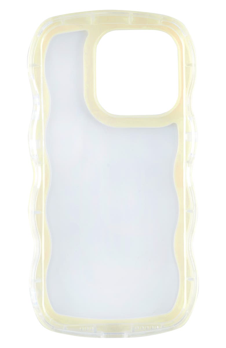 Auramma Yellow Wavy Bumper iPhone 14 Pro Case, Alternate, color, Yellow