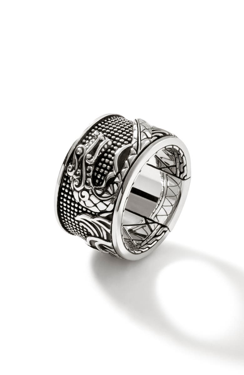 John Hardy Legends Naga Band Ring, Alternate, color, Silver