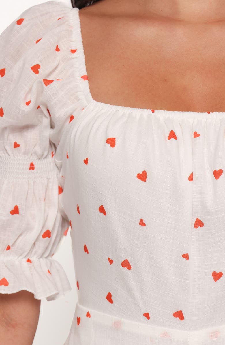 Petal & Pup Emerson Cotton Romper, Alternate, color, Ditsy Heart