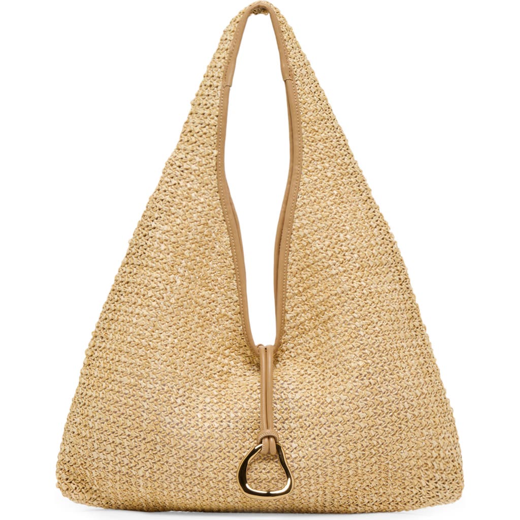Dolce Vita Missie Raffia Shoulder Bag In Natural