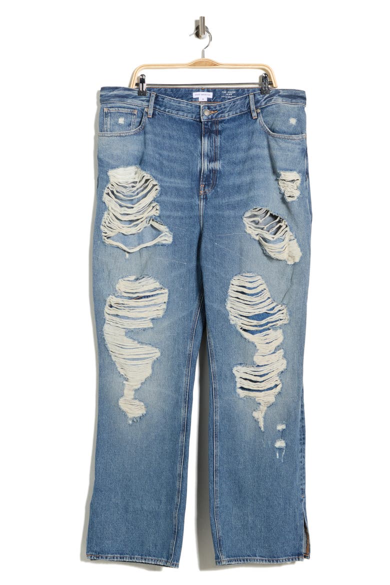 The Khlo Distressed Straight Leg Jeans, Main, color, INDIGO1067