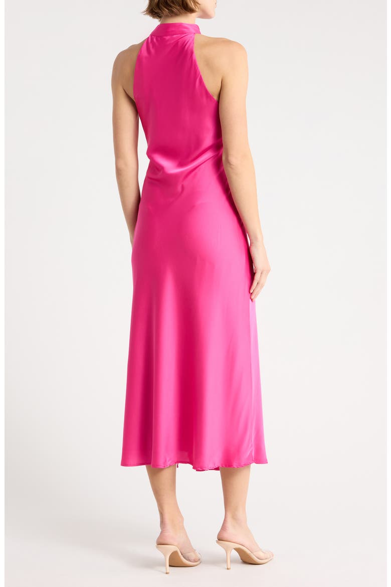 Mari Satin Maxi Dress, Alternate, color, FUCHSIA