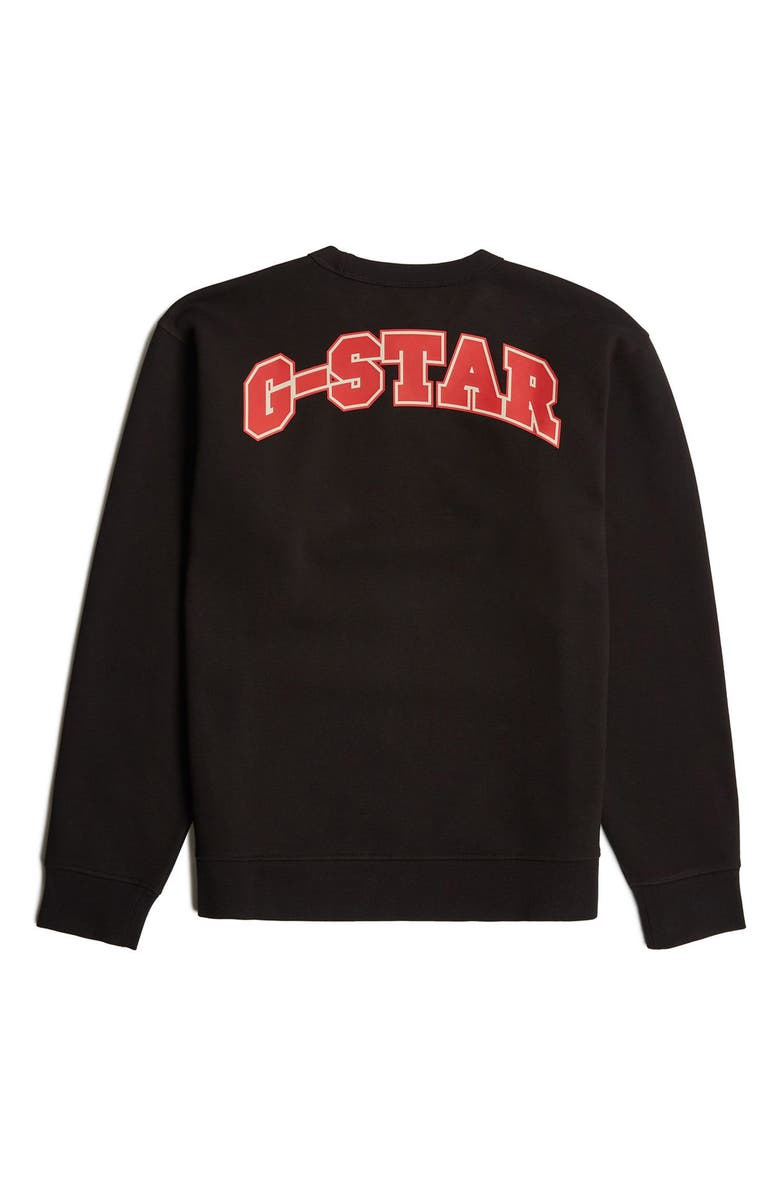 G-STAR Running Dog Crewneck Sweatshirt, Alternate, color, Dark Black