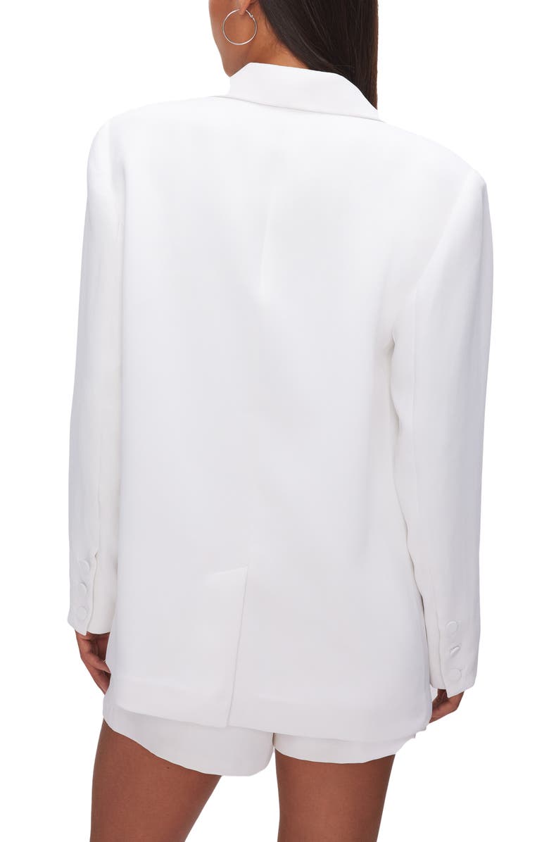 Good American Luxe Suiting Boyfriend Blazer, Alternate, color, Ivory001