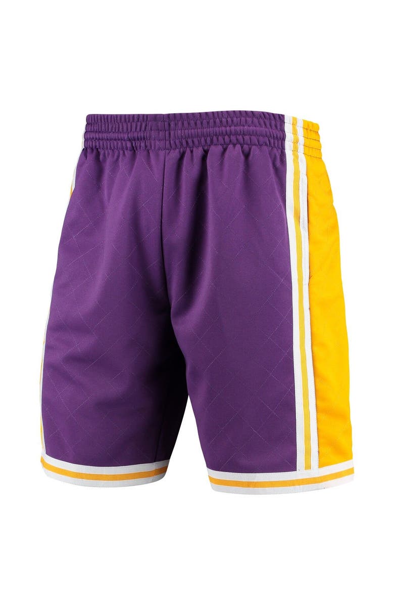 Mitchell & Ness Men's Mitchell & Ness Purple Los Angeles Lakers 1984 Hardwood Classics 75th Anniversary Swingman Shorts, Alternate, color, Purple