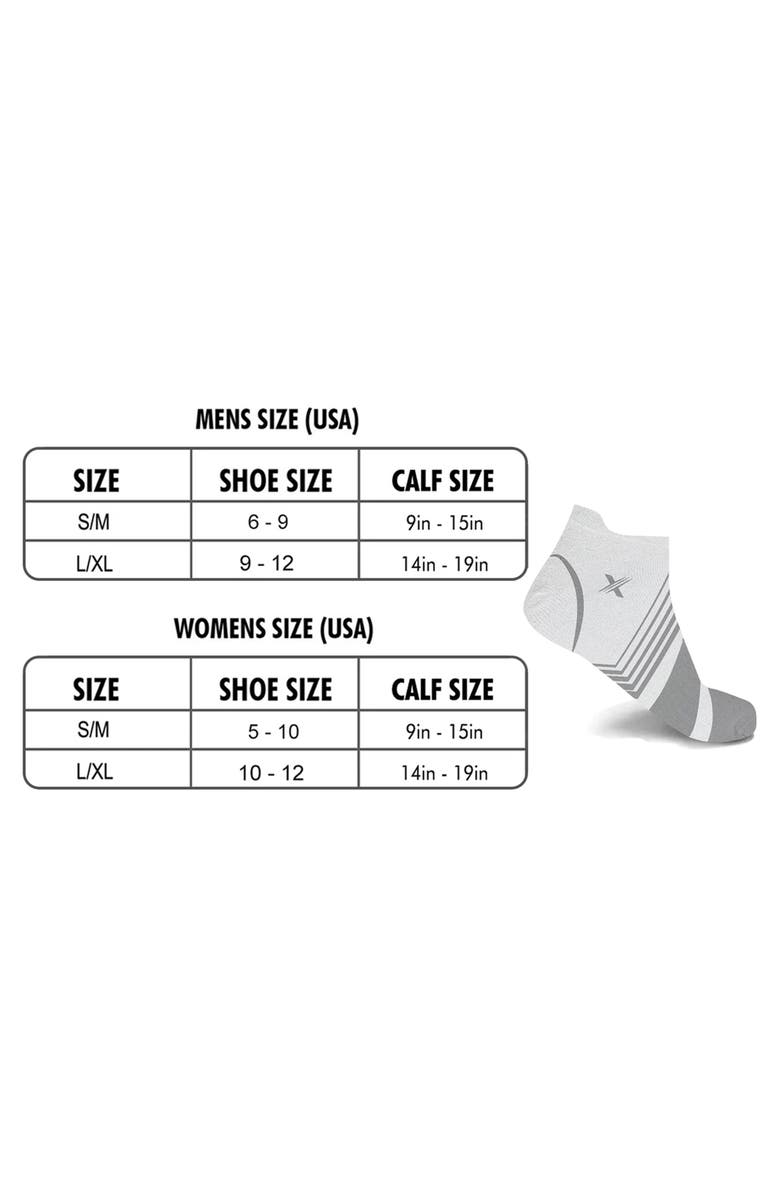 EXTREME FIT Assorted 6-Pack Ultra V Stripe Compression Ankle Socks, Alternate, color, White Assorted