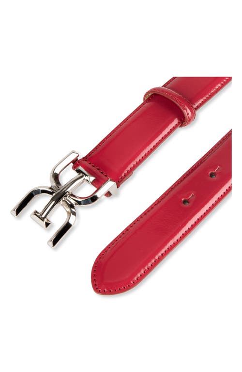 Sam Edelman Logo Buckle Belt In Red