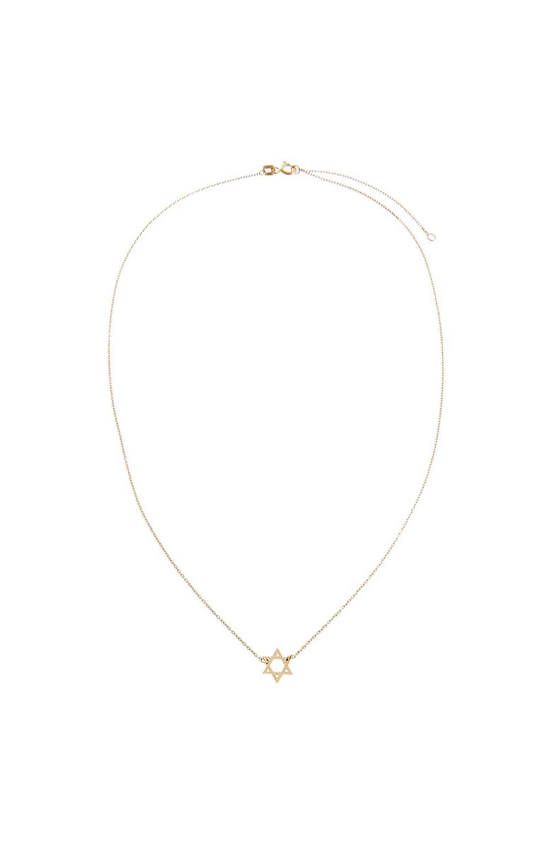 BY ADINA EDEN Solid Star of David Necklace 14K, Alternate, color, 