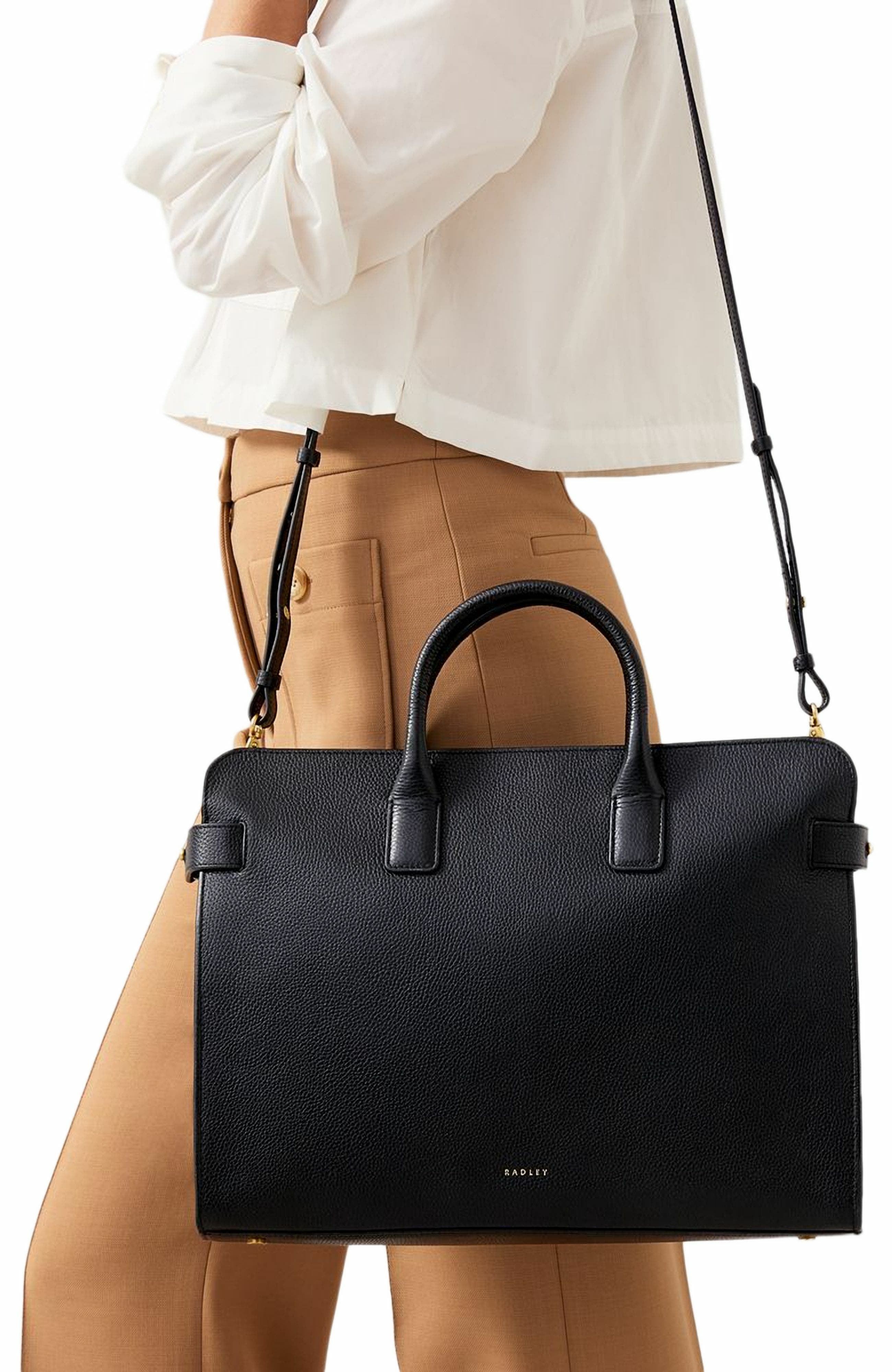 Radley The Rathbone Large Laptop Satchel Bag, Alternate, color, Black