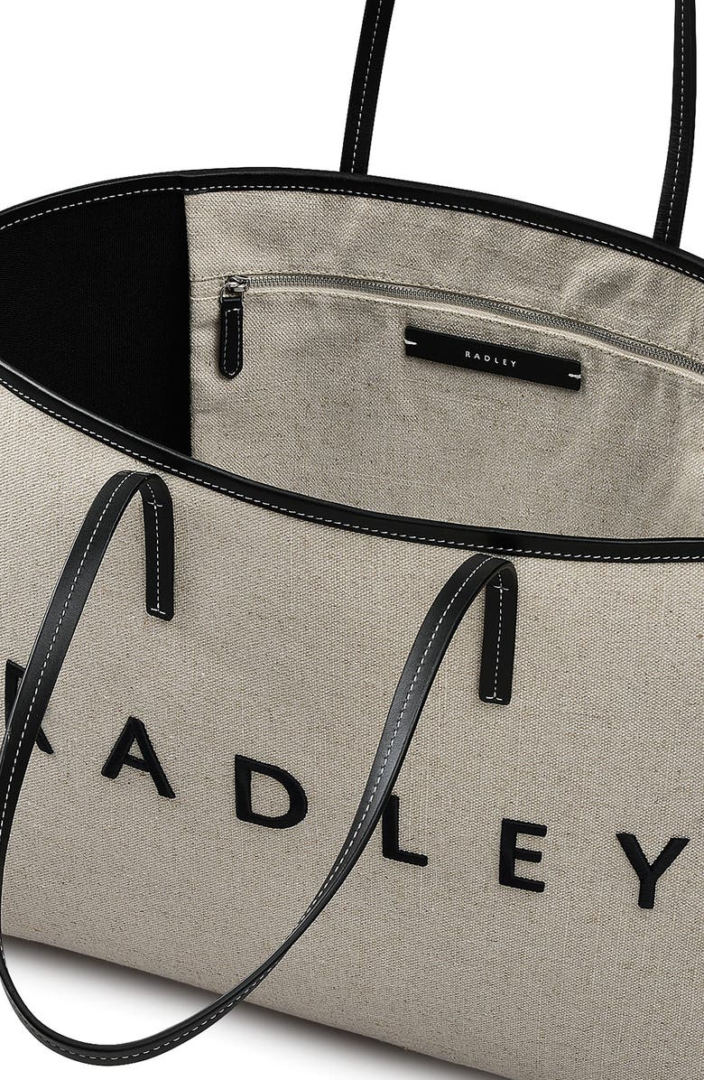 Radley Sutherland Row Large Open Top Tote Bag, Alternate, color, Black