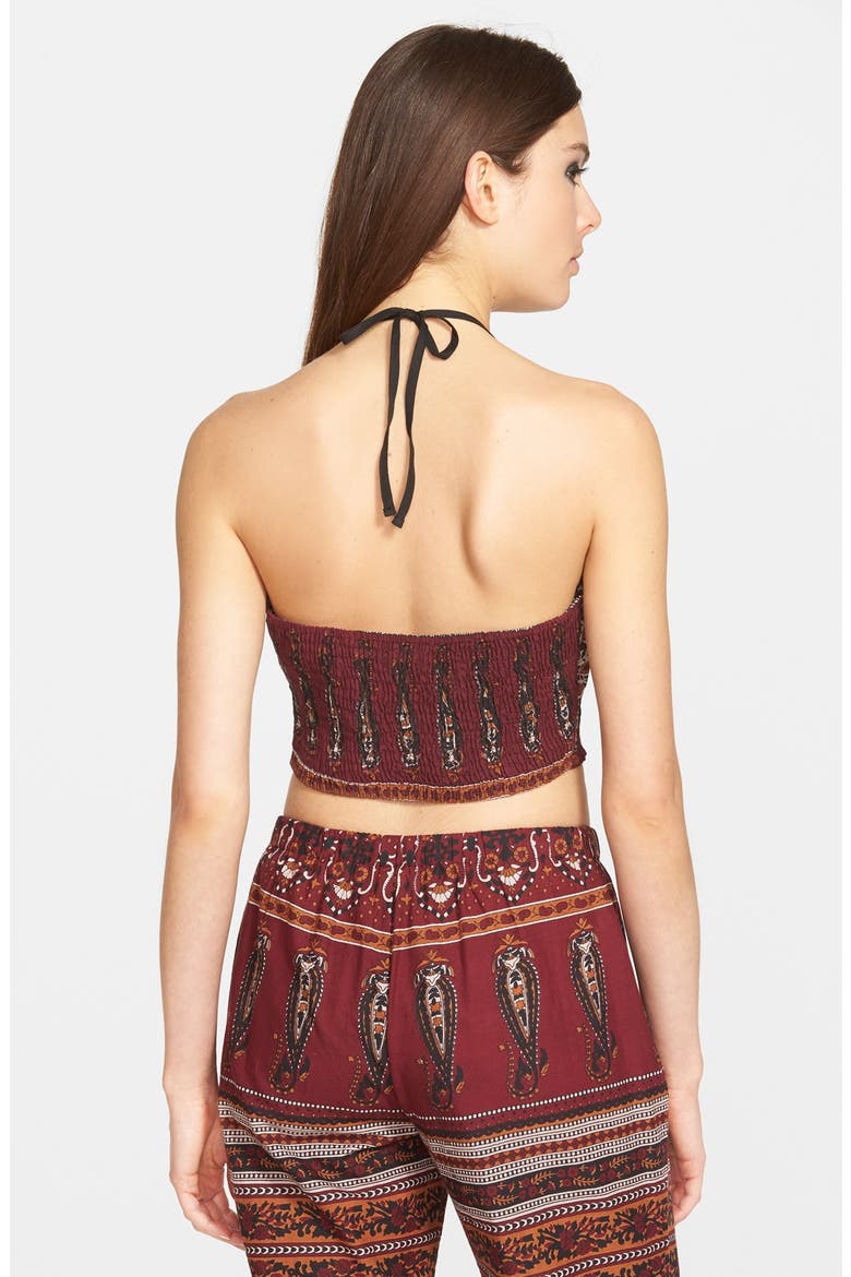 Gauzy Wide Leg Pants, Alternate, color, BURGUNDY