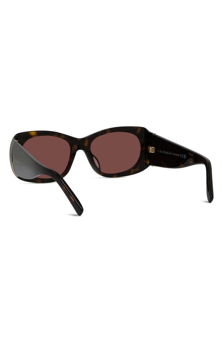 Givenchy 53mm Geometric Sunglasses, Alternate, color, Dark Havana / Bordeaux