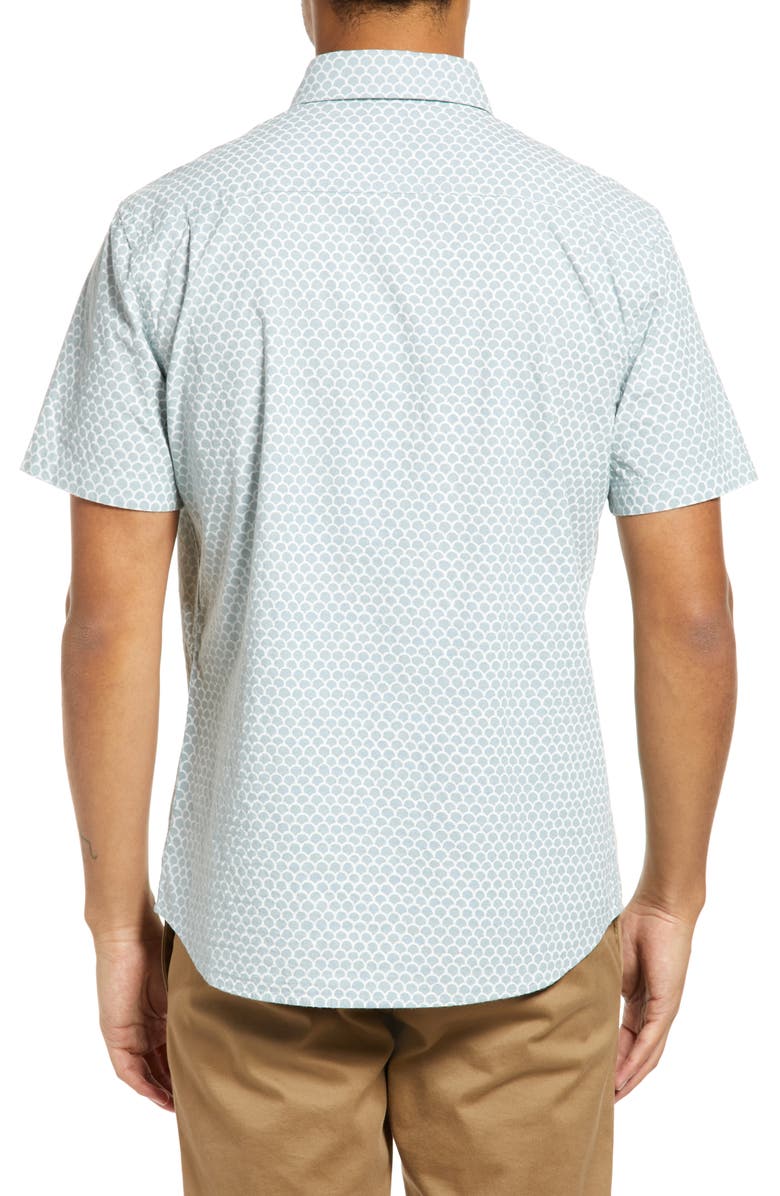 Faherty Playa Regular Fit Print Short Sleeve Button-Down Shirt, Alternate, color, 