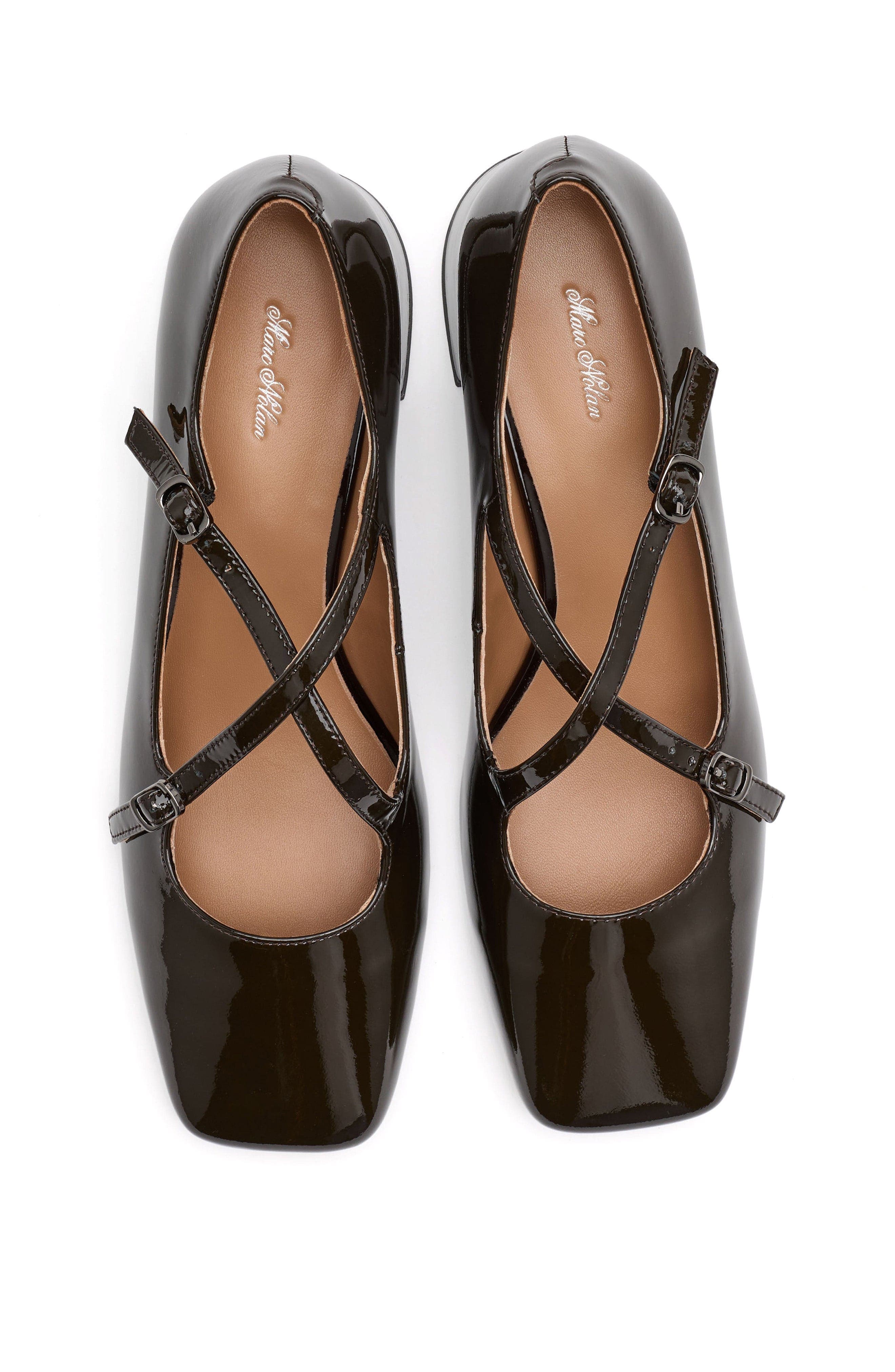 MARC NOLAN Ruby Patent Leather Mary Jane Block Heels, Alternate, color, Dark Green