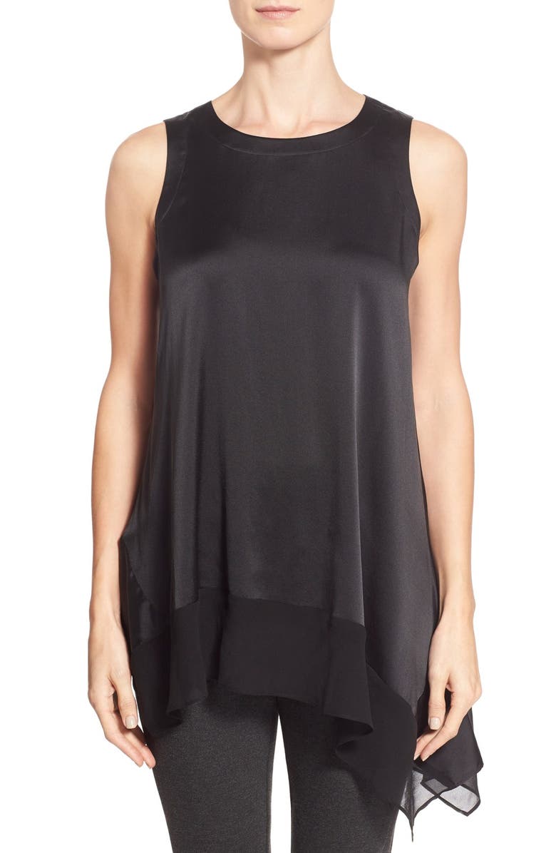 Eileen Fisher Asymmetrical Silk Blend Tunic, Main, color, 