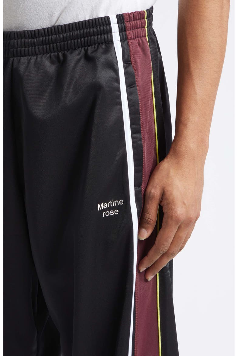 Wide Leg Technical Jersey Track Pants, Alternate, color, BLACK BURGUNDY