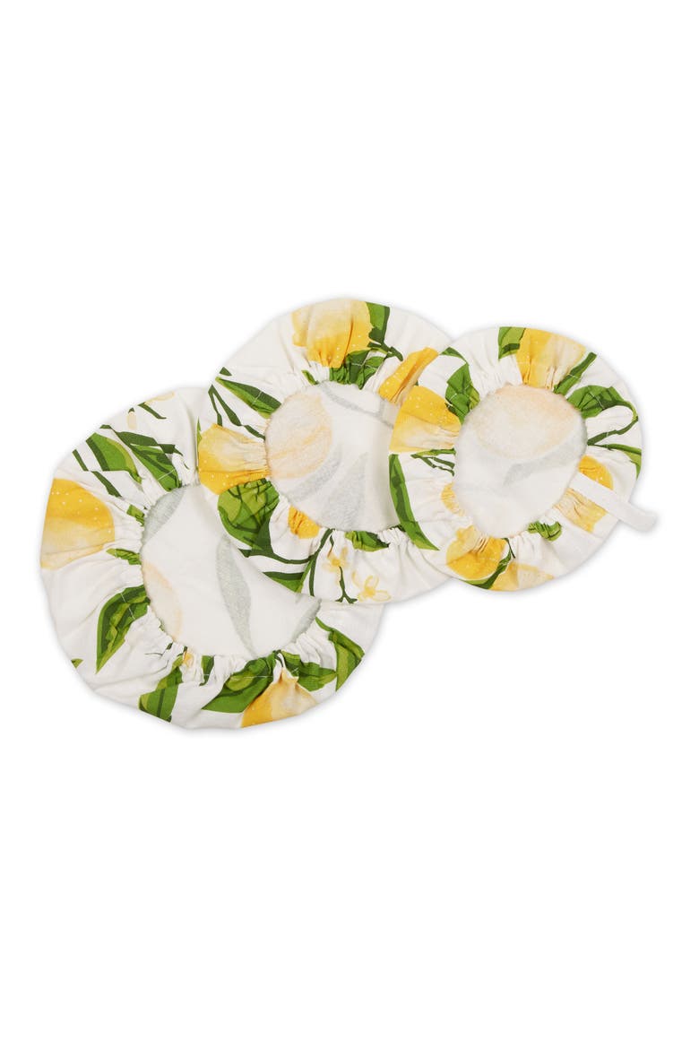 Reusable Cotton Dish Cover Set/3, Alternate, color, Lemon Bliss