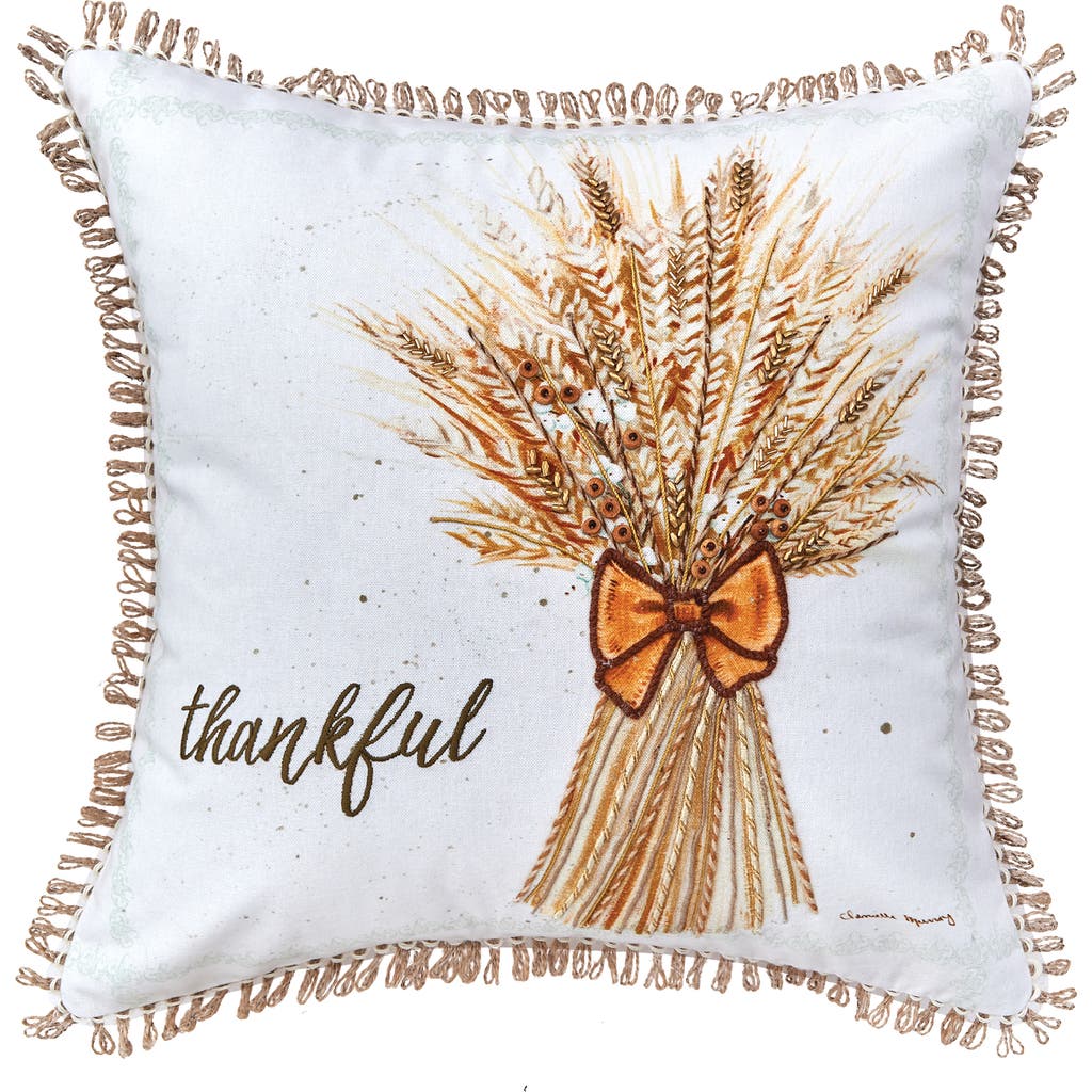 C & F Home C&f Home Thankful Wheat Printed And Embroidered Throw Pillow, 18" X 18" In Multi