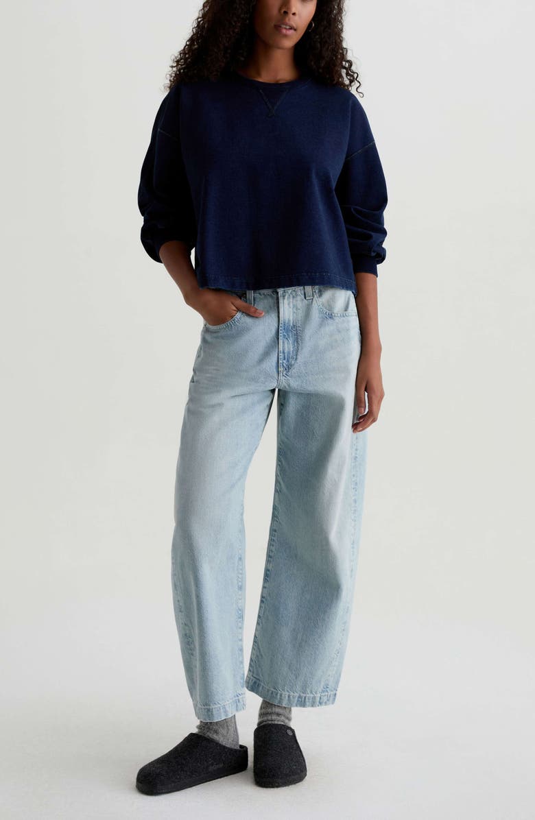 AG Hattie High Waist Ankle Wide Barrel Leg Jeans, Alternate, color, Sunset Hills