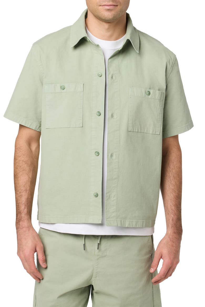 Cotton Camp Shirt, Main, color, ICEBERG GREEN