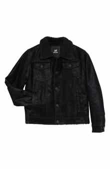 XRAY Kids' Fleece Lined Faux Leather Trucker Jacket
