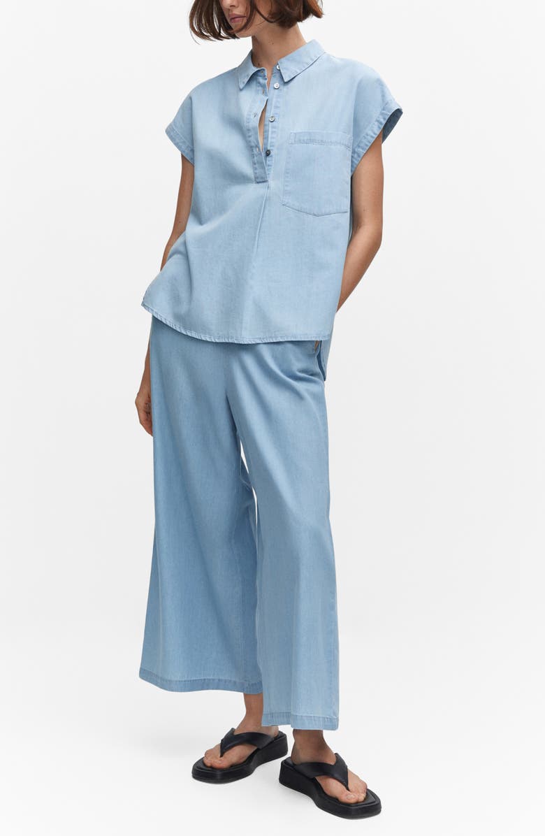 MANGO Cotton Pull-On Culottes, Alternate, color, 