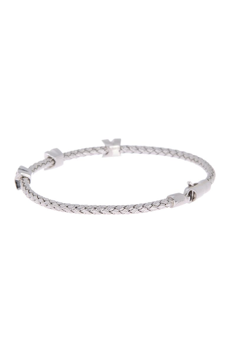 MESHMERISE 18K Gold Vermeil Braided Diamond Cuff Bracelet - 0.20 ctw, Alternate, color, White