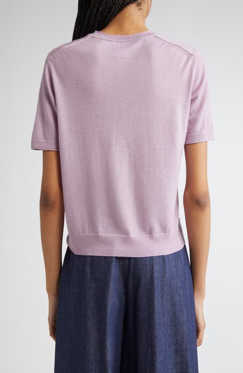Lafayette 148 New York Short Sleeve Cashmere Crewneck Sweater