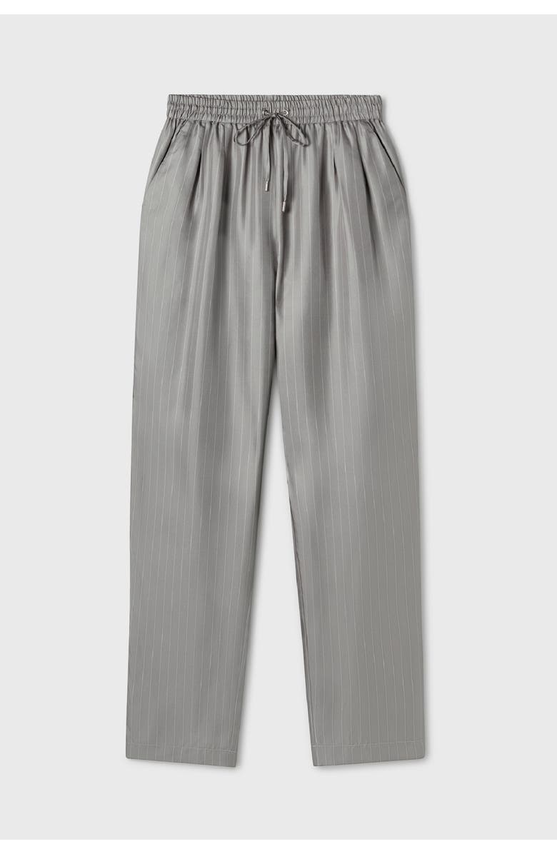 SILK LAUNDRY TWILL SLOUCH PANTS MOON PINSTRIPE, Alternate, color, Moon Pinstripe