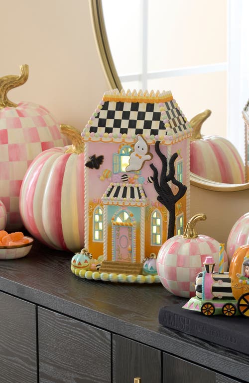 Mackenzie-childs Mackenzie Childs Trick Or Treat Illuminated Sweets Mansion Decor In Multi